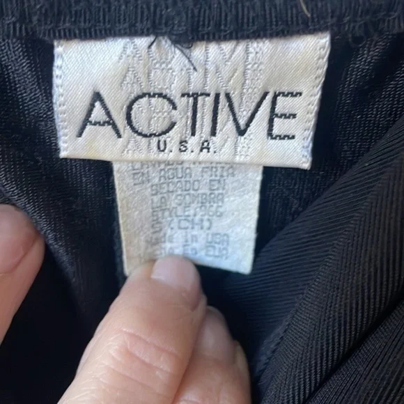 Active USA dress size small black stretch spaghetti strap baddie style - Picture 2 of 10